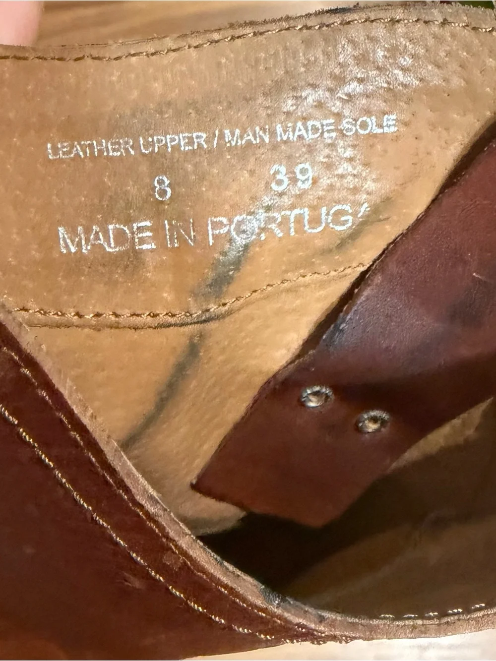 Women’s Brown Leather Harness Boots size 8